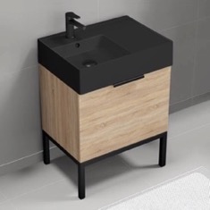 Modern Small Bathroom Vanity, 24 inch, Free Standing
